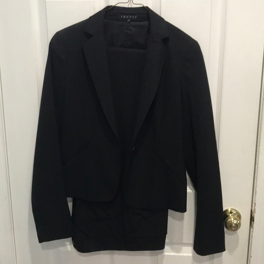 Theory pantsuit. Black one button